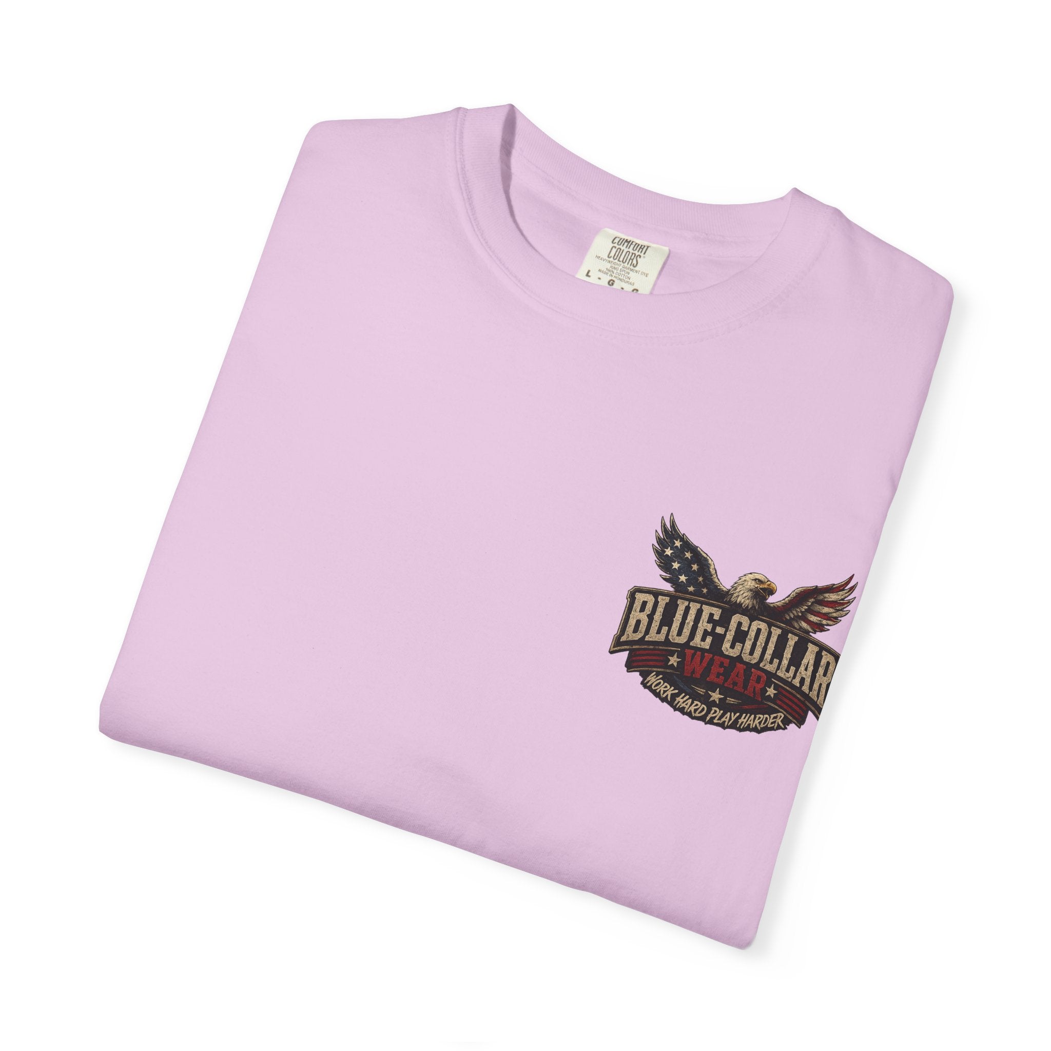 Blue-Collar Wear Patriotic T-Shirt — “Red, White & Blue Built by the Brave”