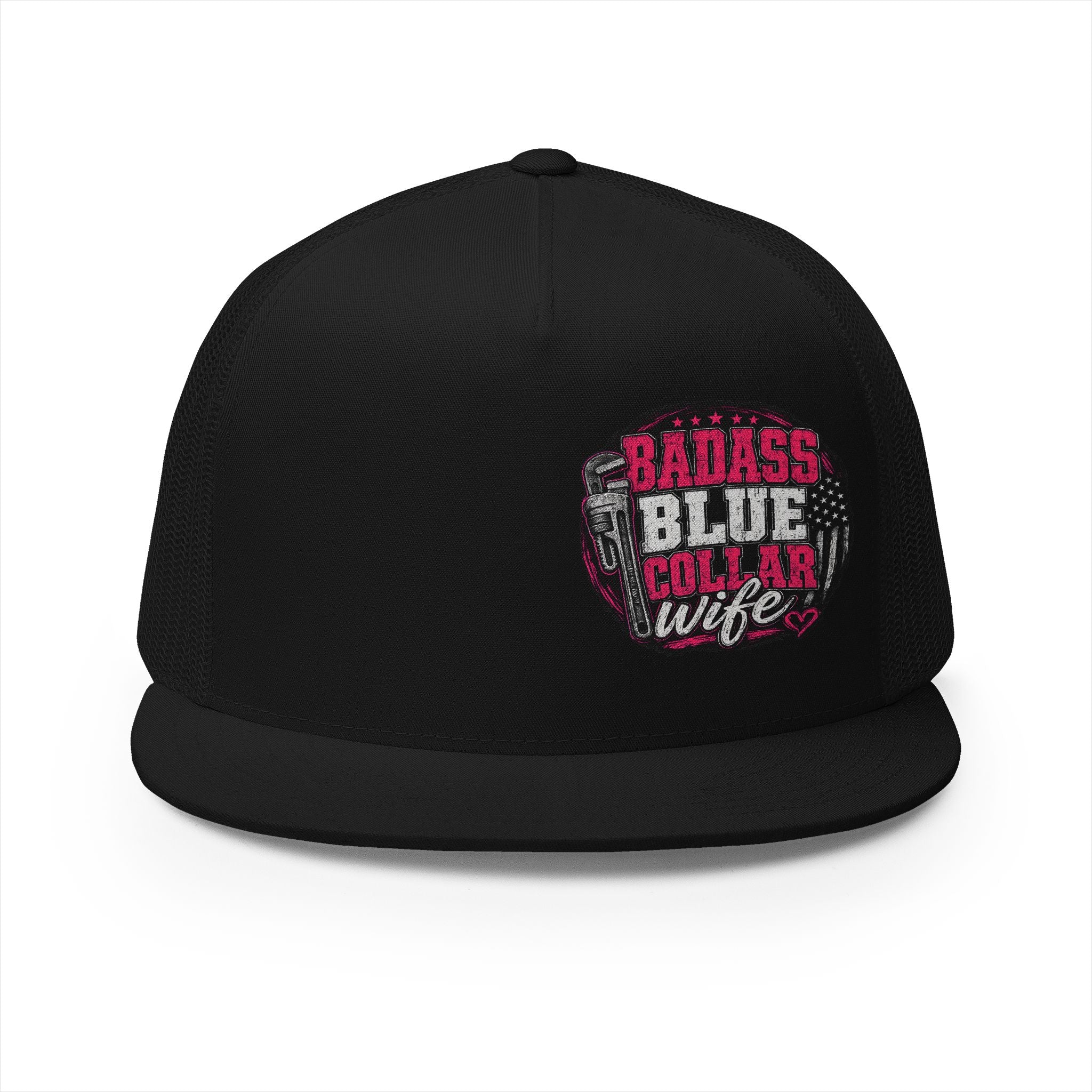 Badass Blue Collar Wife Trucker Cap