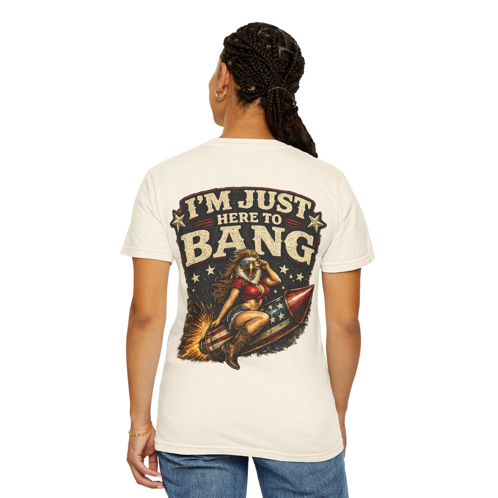 Vintage Pinup 'I'm Just Here to Bang' T‑Shirt