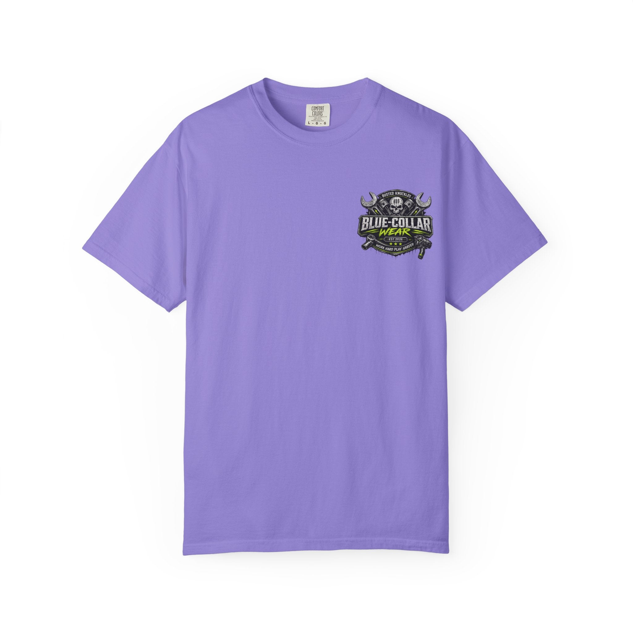 Blue-Collar Wear T-Shirt Mechanic – 'Work Hard Play Harder' Vintage Mechanics Tee