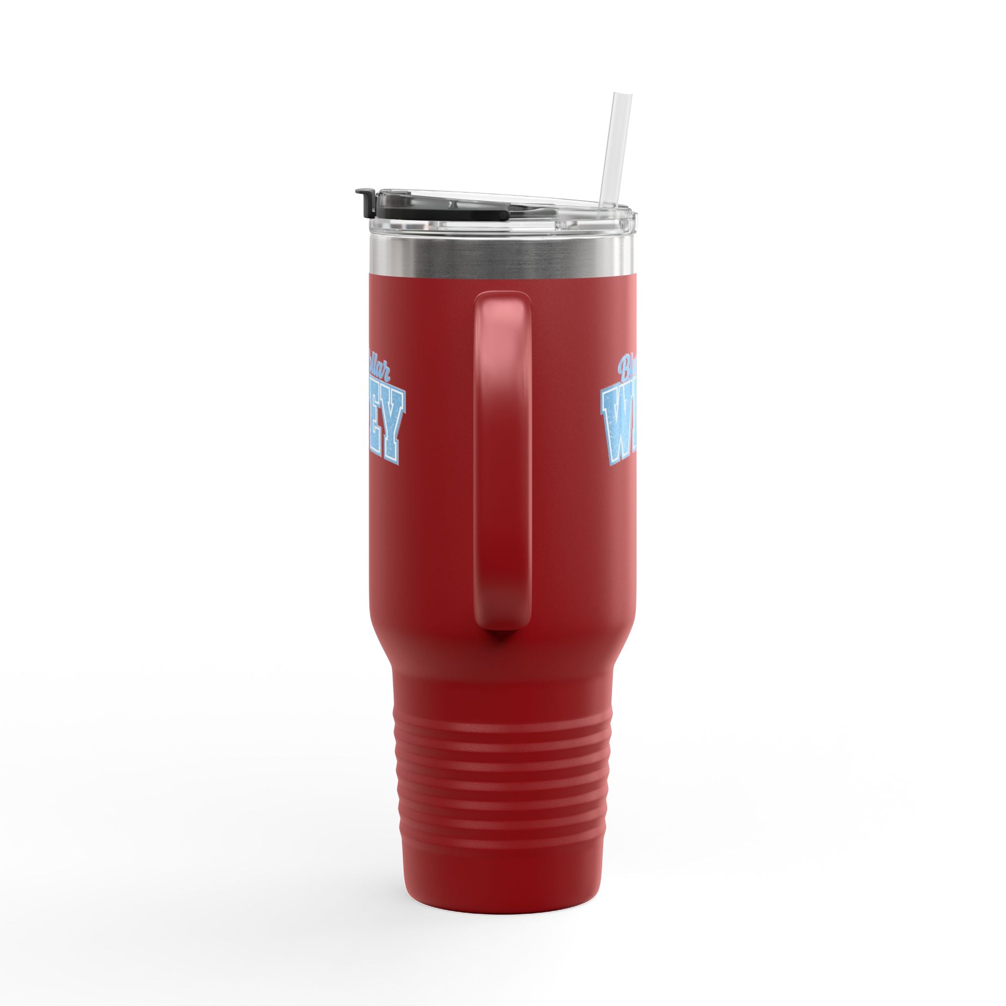 40oz Insulated Travel Mug — "Blue Collar Wifey" Rustic Workwife Coffee Tumbler